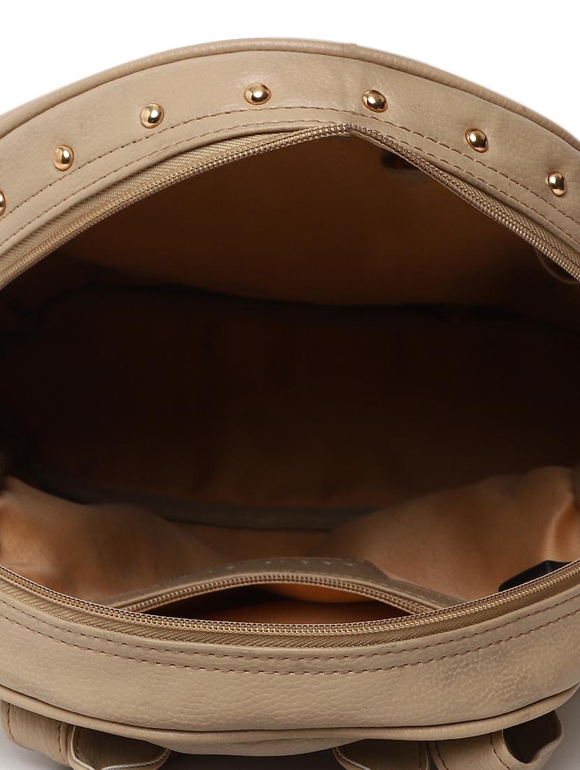 beige leatherette (pu) regular backpack - 16447142 - Standard Image - 2