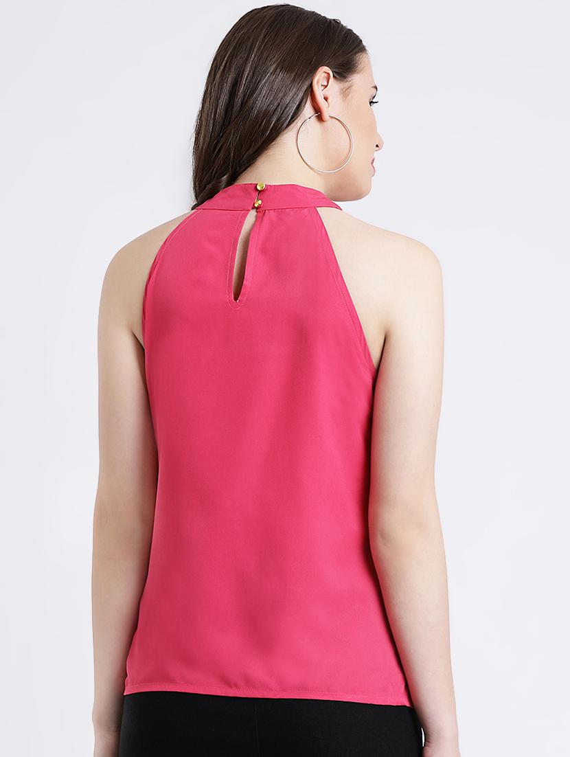 halter neck solid top - 16448341 - Standard Image - 2