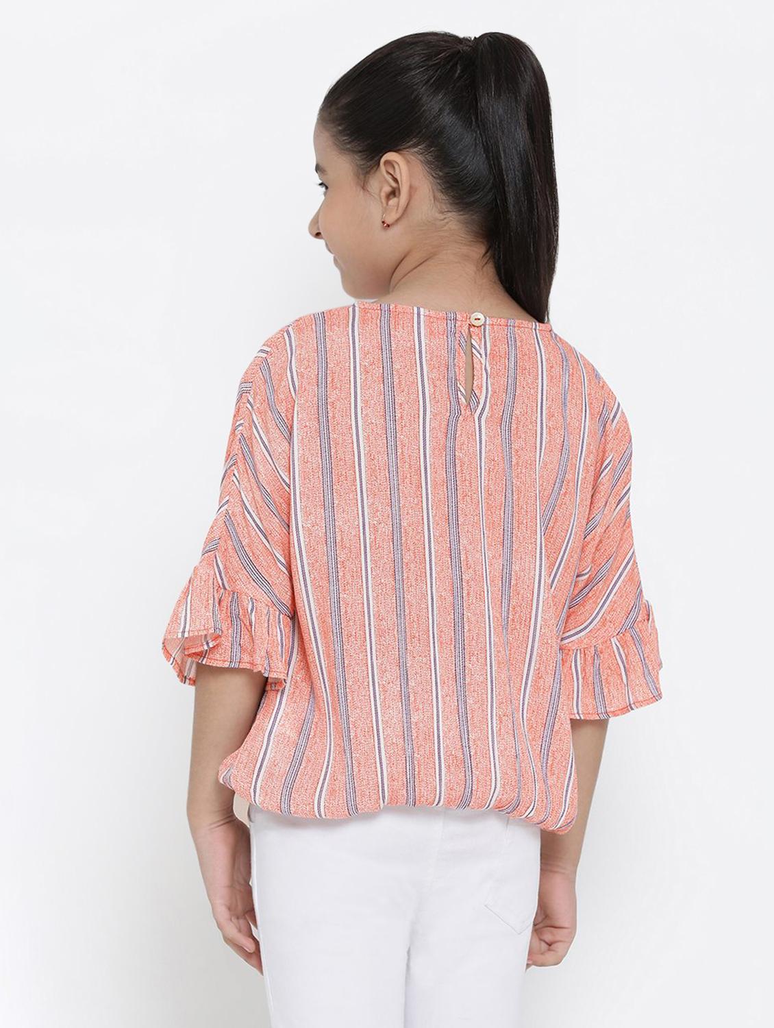 key hole back bell sleeved top - 16448962 - Standard Image - 2