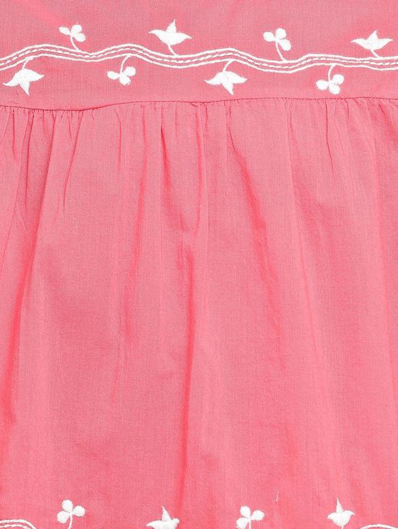 key hole back floral embroidered dress - 16448972 - Standard Image - 2