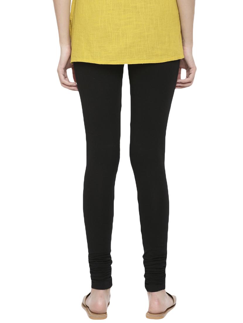 black solid churidar - 16449103 - Standard Image - 2