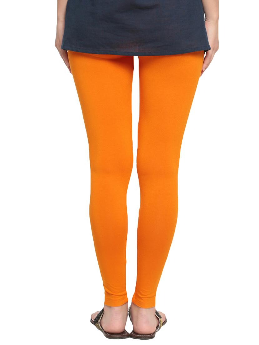 orange solid full length leggings - 16449119 - Standard Image - 2