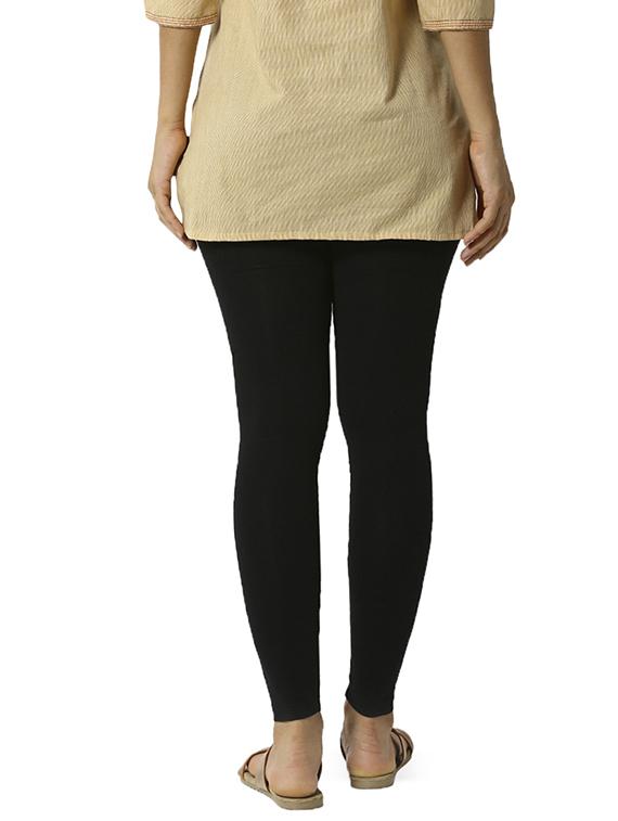 black solid full length leggings - 16449125 - Standard Image - 2