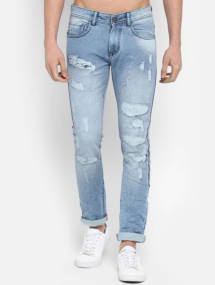 mens slim fit distressed jeans