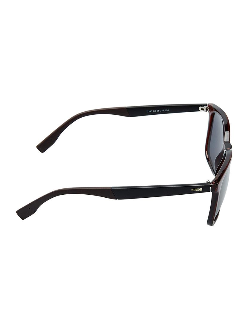 idee mirrored rectangle unisex sunglasses - (ids2395c3sg|55|gold mirror-smoke color) - 16450028 - Standard Image - 2