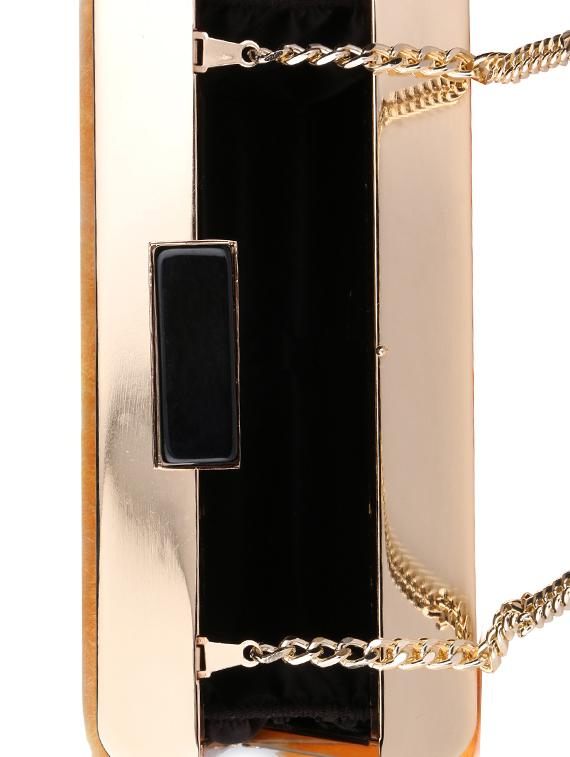 orange metal regular clutch - 16450140 - Standard Image - 2