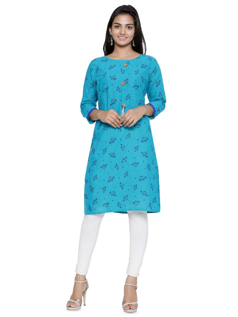 printed straight kurta