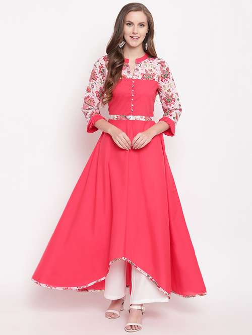 women's asymmetric kurta - 16456901 - Standard Image - 0