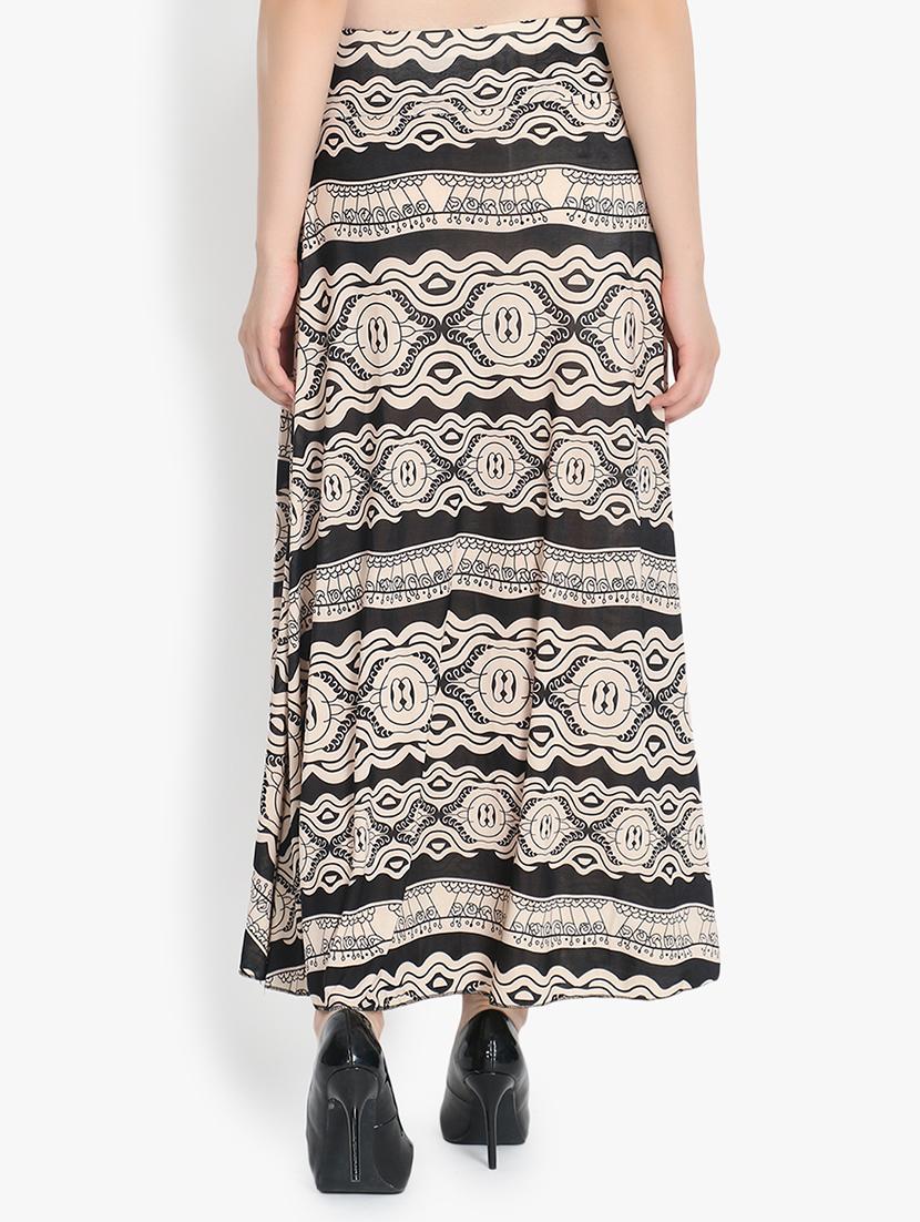 tie front printed a-line skirt - 16457167 - Standard Image - 2