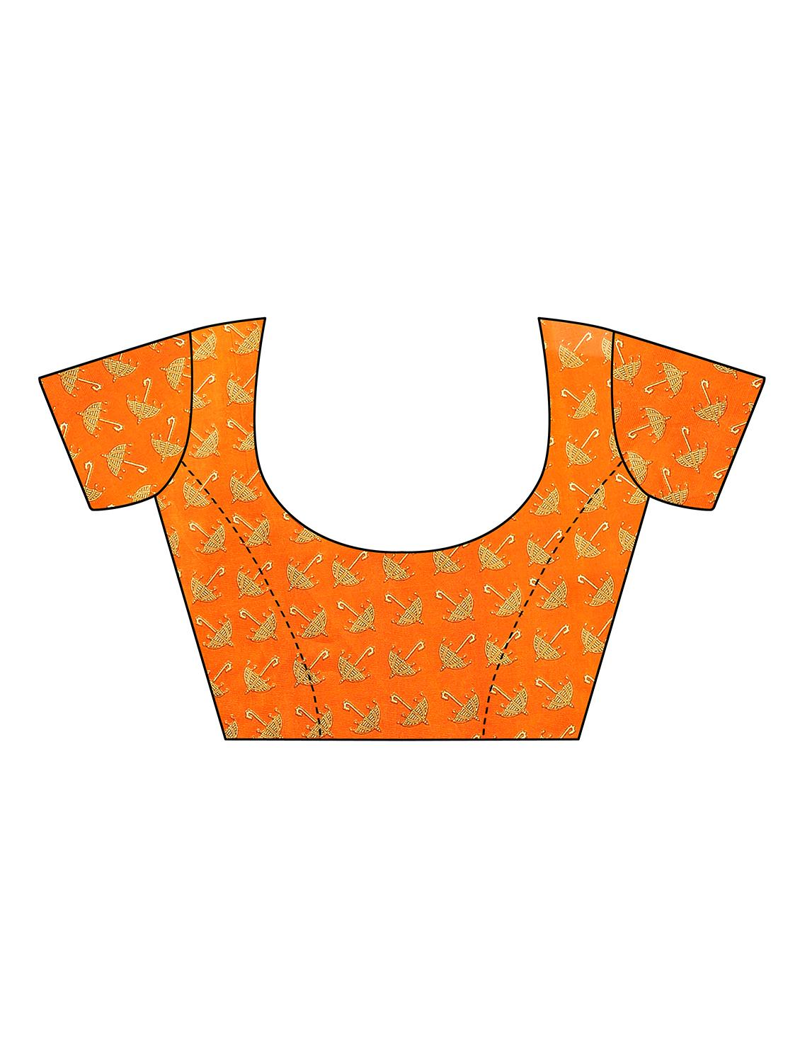 orange art silk mysore saree with blouse - 16457270 - Standard Image - 2