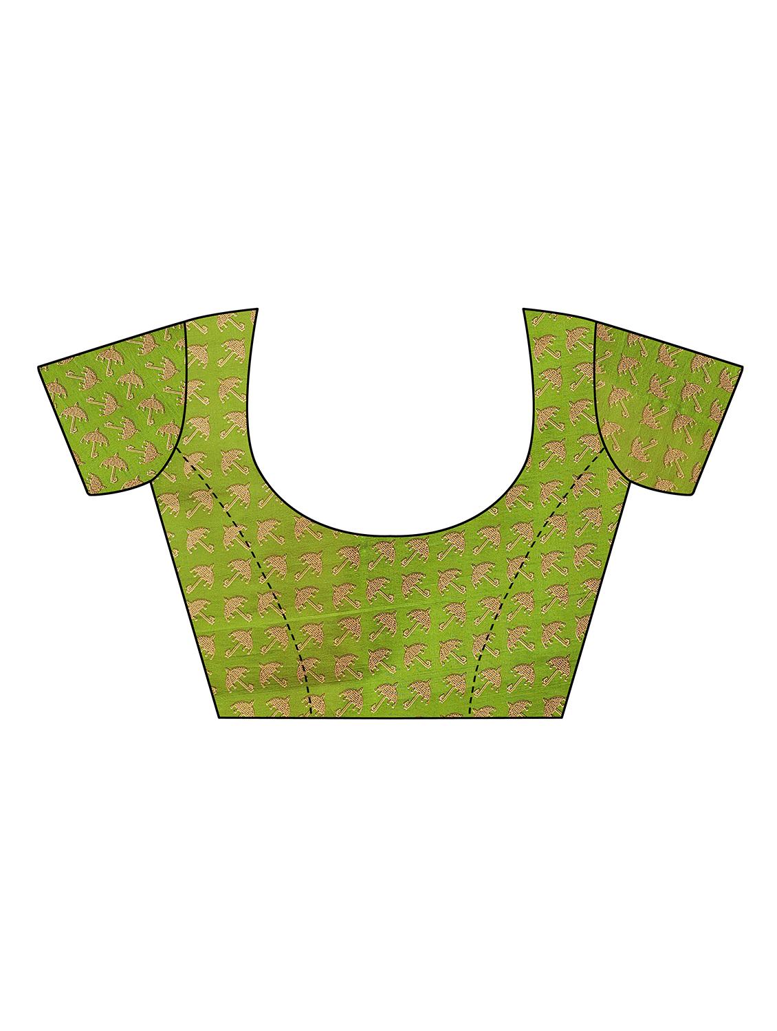 green art silk mysore saree with blouse - 16457272 - Standard Image - 2