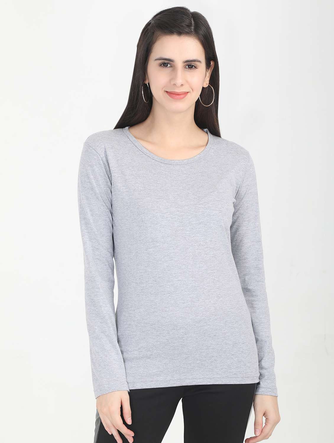 round neck long sleeves tee