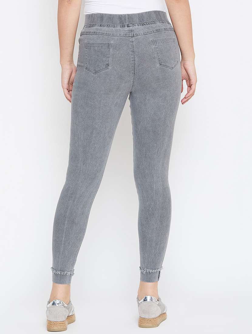 distressed detail solid jeggings  - 16459042 -  Standard Image - 2