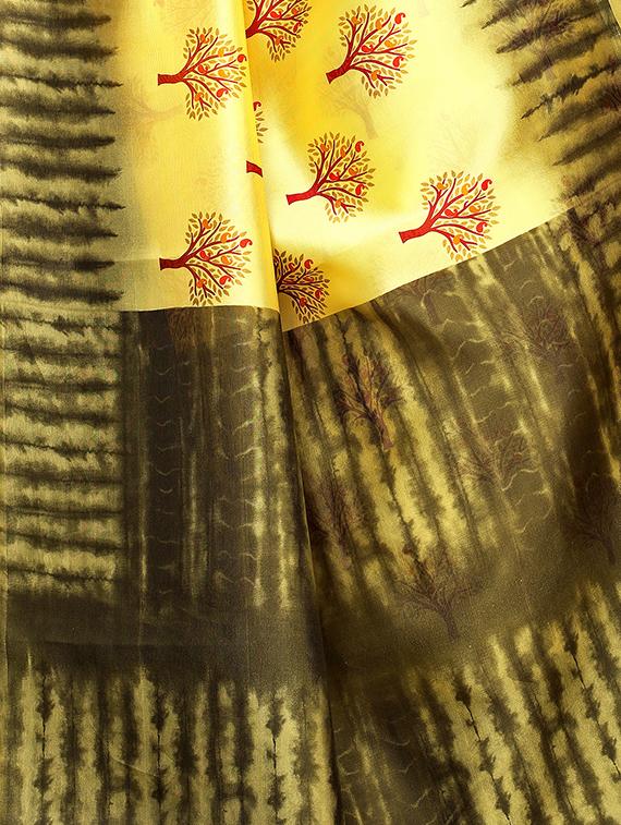 motifs printed saree with blouse - 16460029 - Standard Image - 2