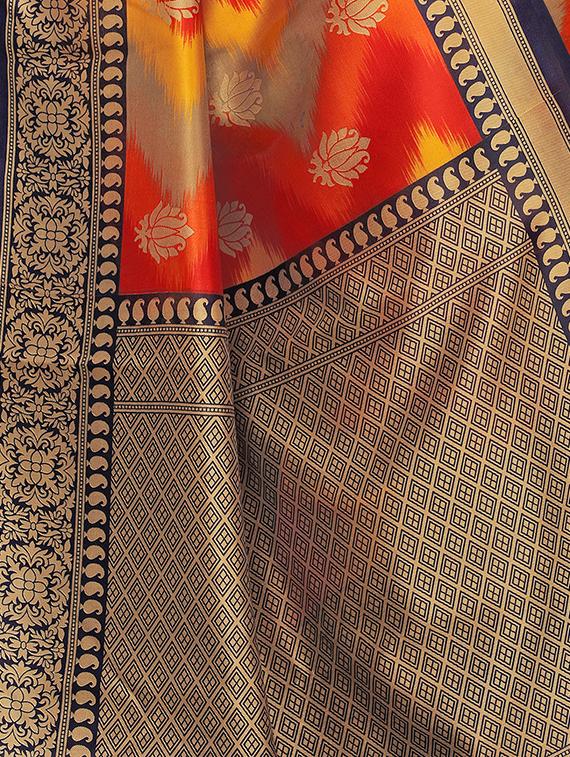 conversational printed saree with blouse - 16460039 - Standard Image - 2