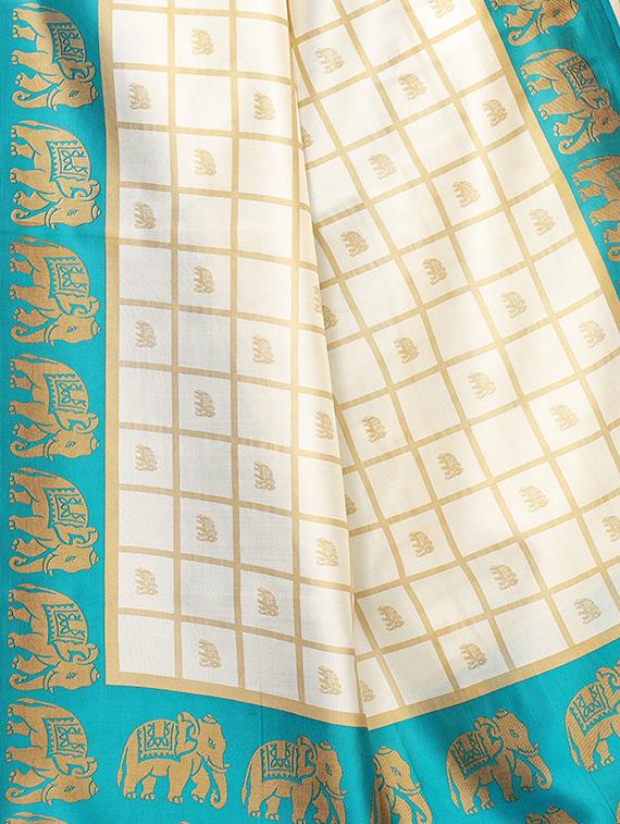 bordered printed saree with blouse - 16460130 - Standard Image - 2