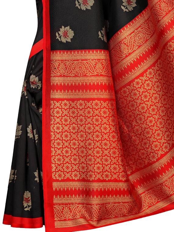 floral printed saree with blouse - 16460179 - Standard Image - 2