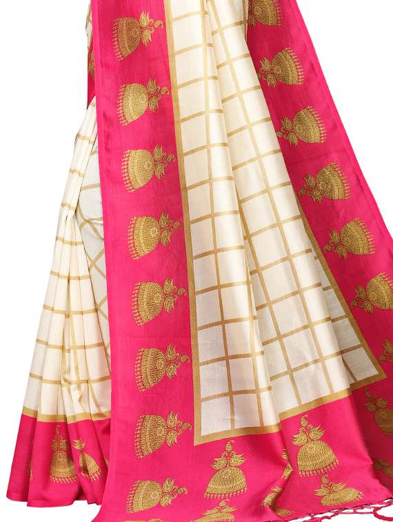 conversational printed saree with blouse - 16460184 -  Standard Image - 2
