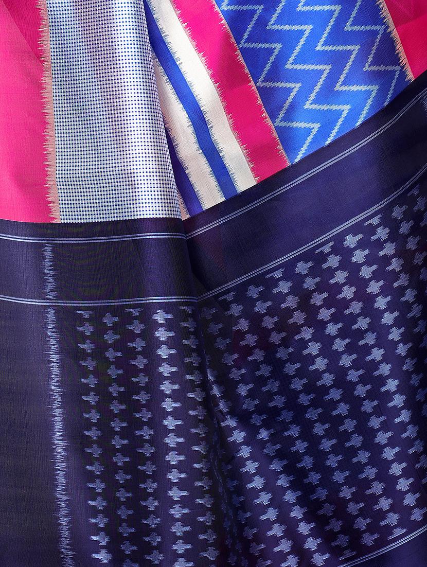 chevron printed saree with blouse - 16460287 - Standard Image - 2