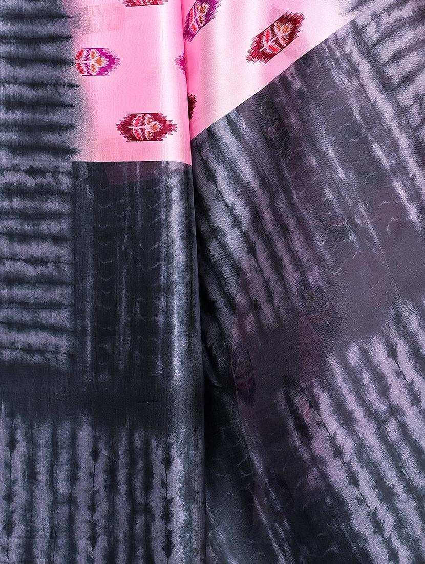 ikat printed saree with blouse - 16460321 - Standard Image - 2