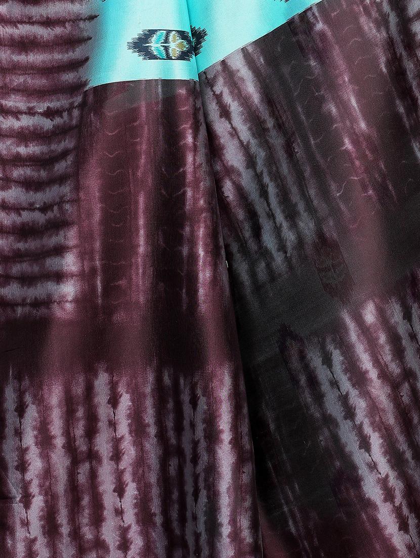 ikat printed saree with blouse - 16460323 - Standard Image - 2
