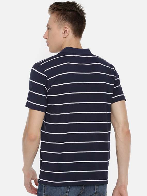 navy blue striped t-shirt - 16461005 - Standard Image - 2