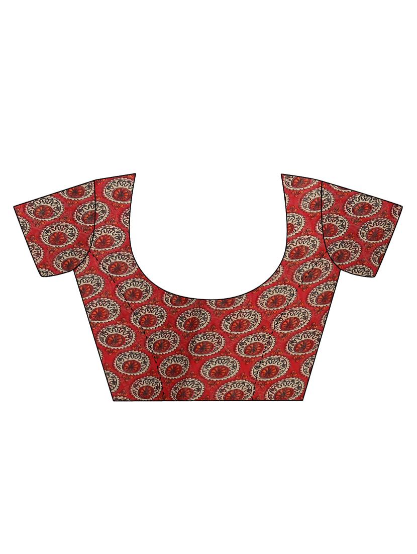 floral printed saree with blouse - 16461227 - Standard Image - 2