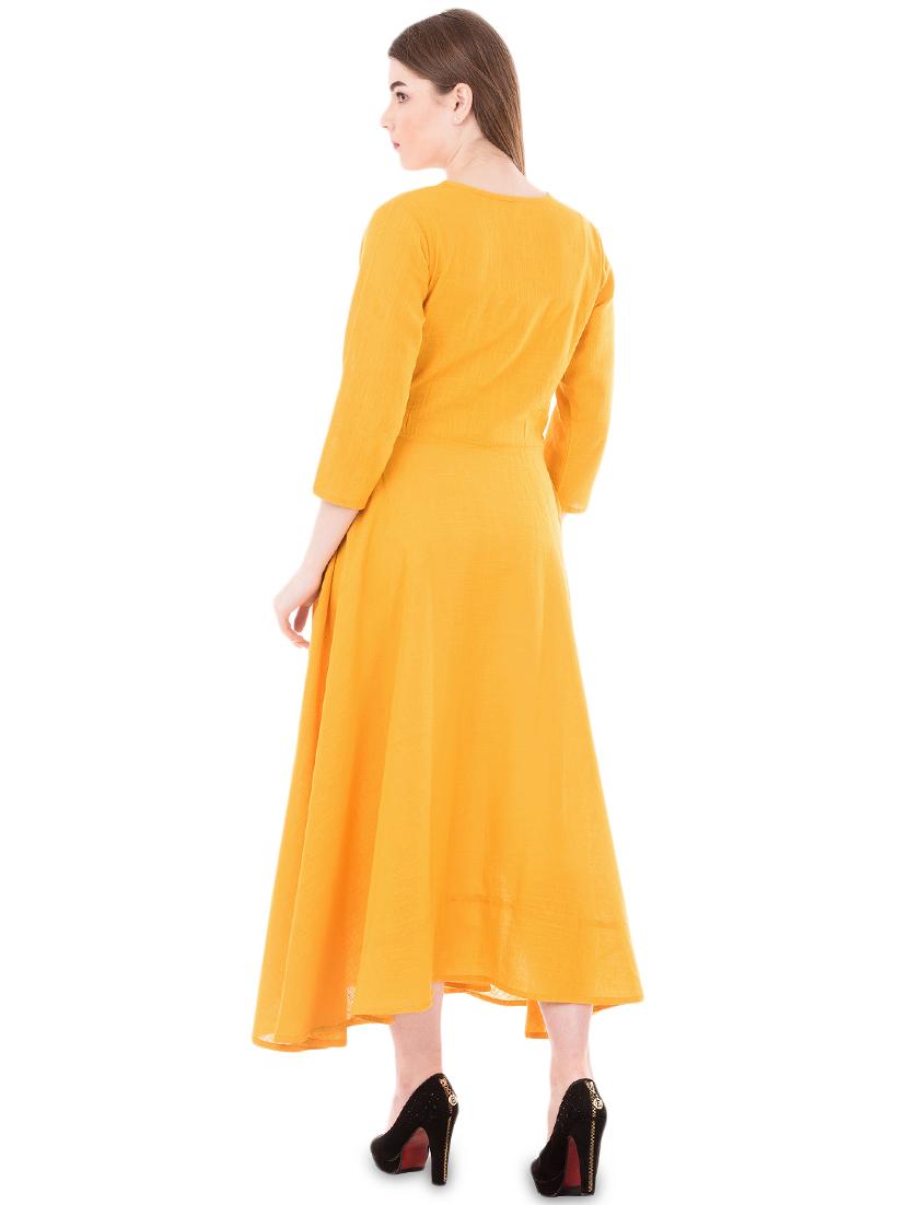 kaantha flared ethnic dress - 16461647 - Standard Image - 2