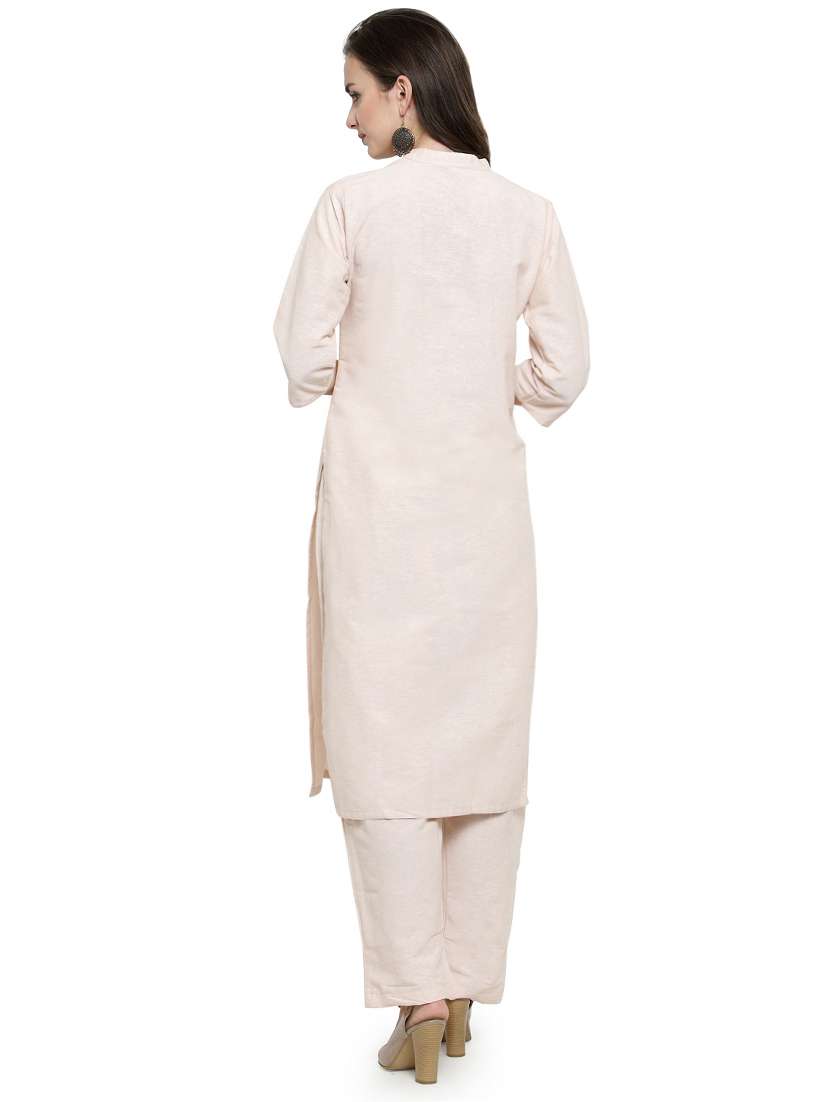 solid straight kurta pant set - 16463530 -  Standard Image - 2