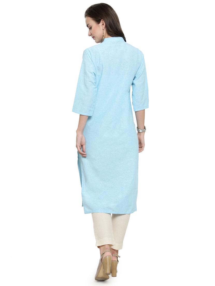 women's straight kurta - 16464255 - Standard Image - 2