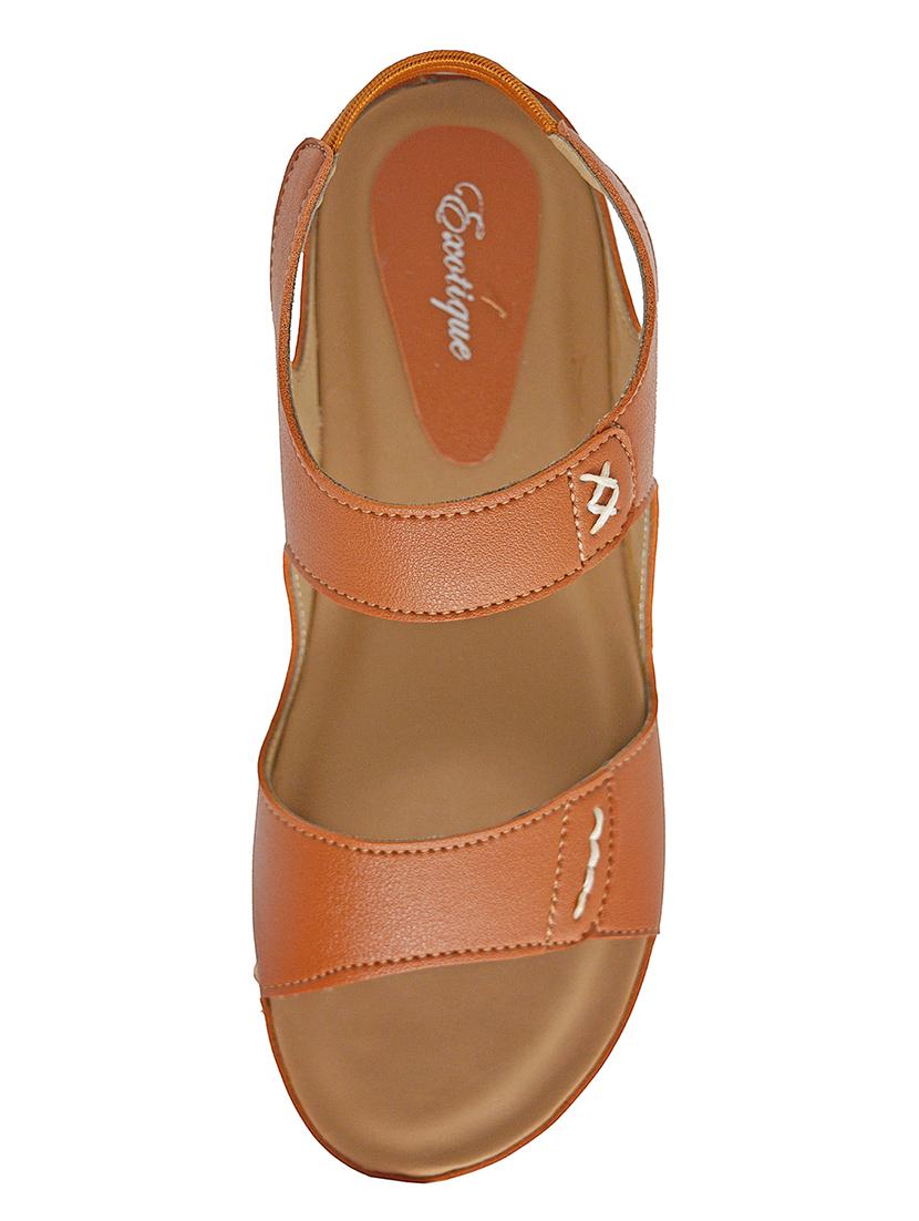 exotique brown fashion low heel sandal for women (el0063bg) - 16466377 - Standard Image - 2