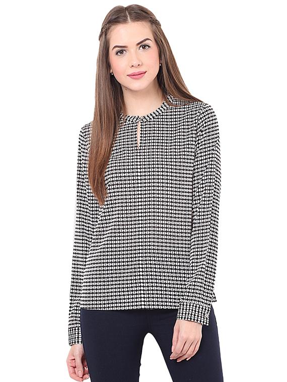 women's straight key hole neck top - 16468387 -  Zoom Image - 0