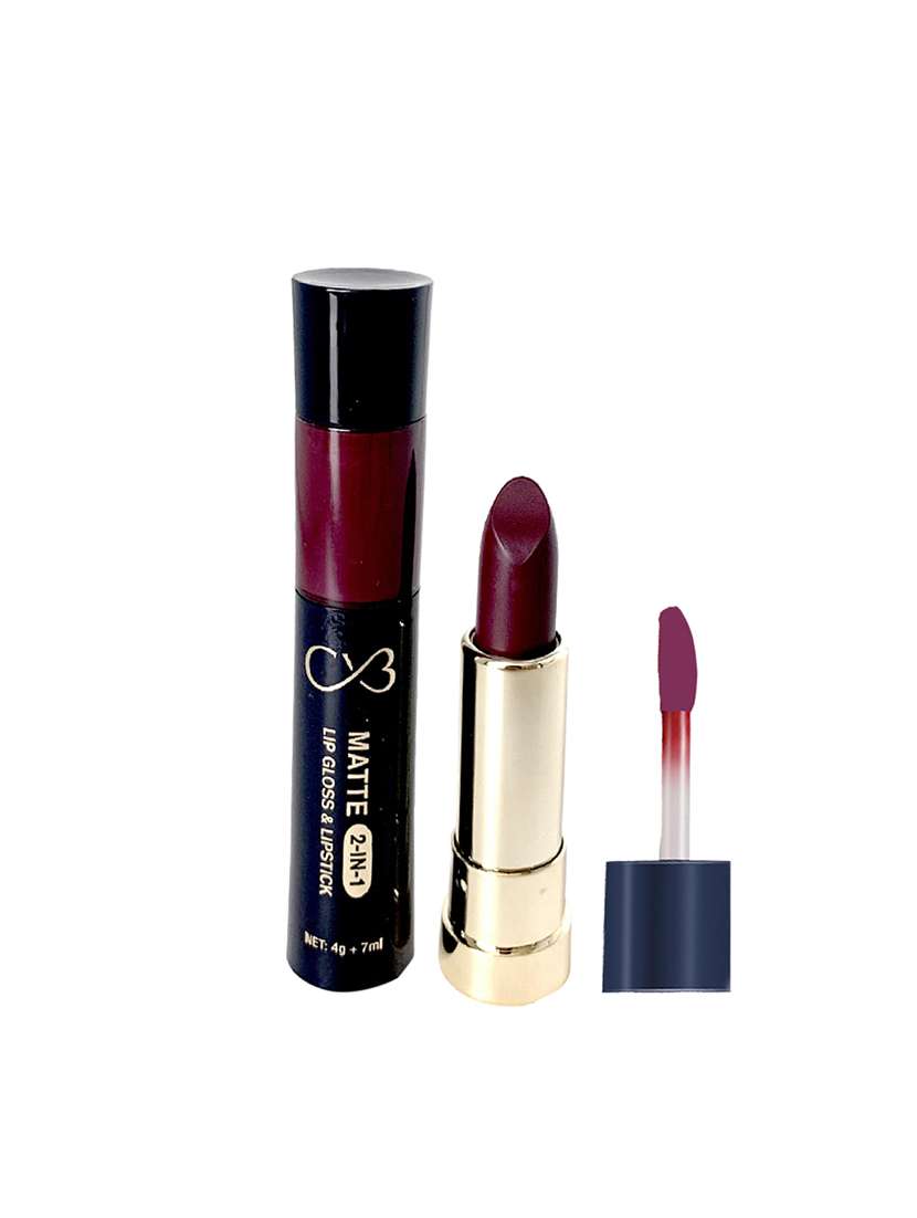 cvb paris matte 2in1 lipgloss  & lipstick  shade#24