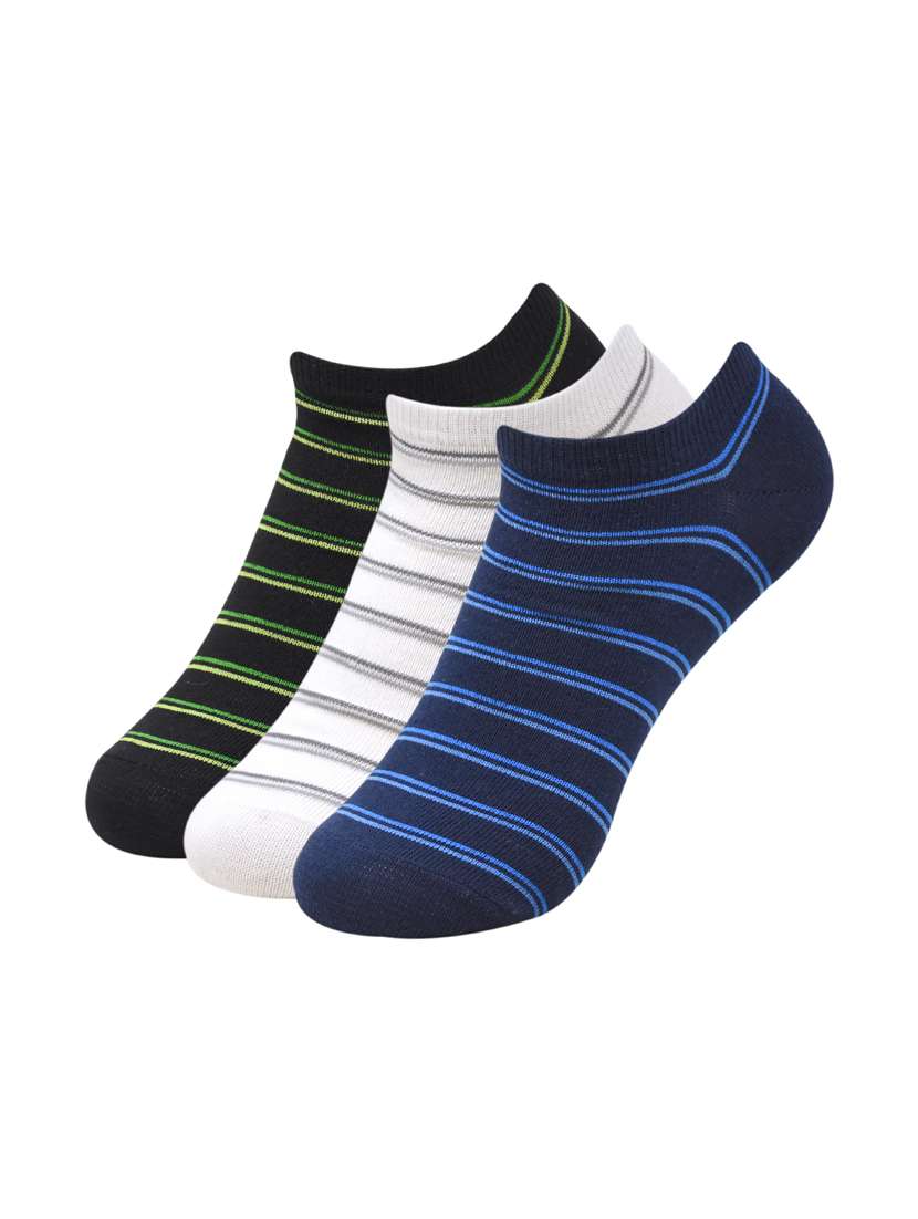 men pack of 3 striped ankle length sock