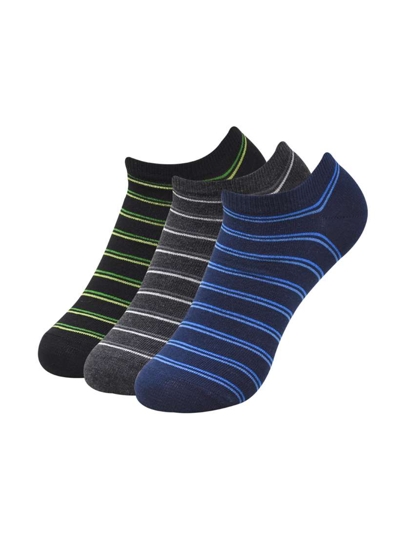 men pack of 3 striped ankle length  sock