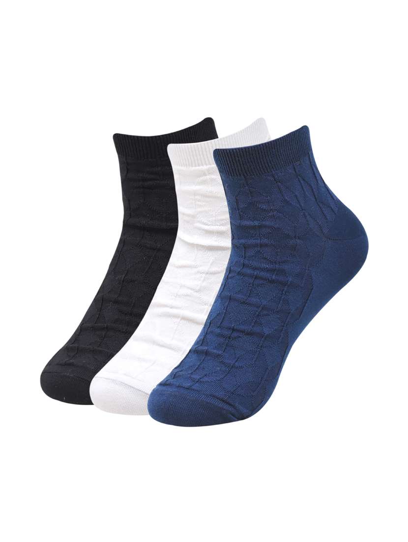 men set of 3 multi colored above  ankle length sock