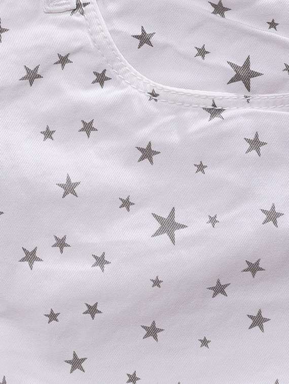 white printed shorts  - 16477586 -  Standard Image - 2