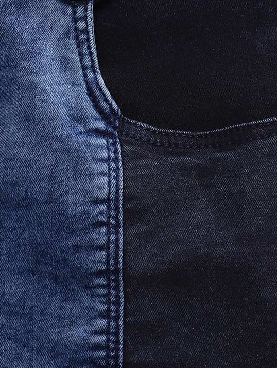 blue color-blocked shorts  - 16477588 -  Standard Image - 2