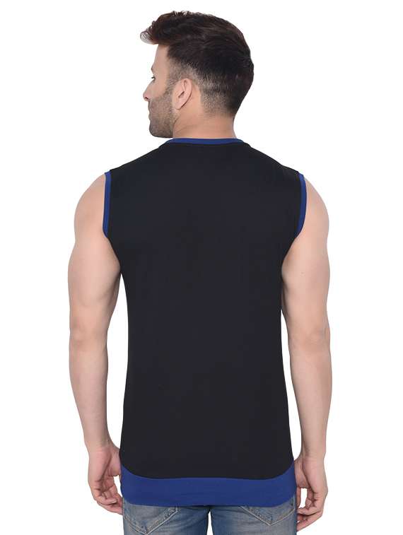 men black cut & sew t-shirt - 16477704 - Standard Image - 2