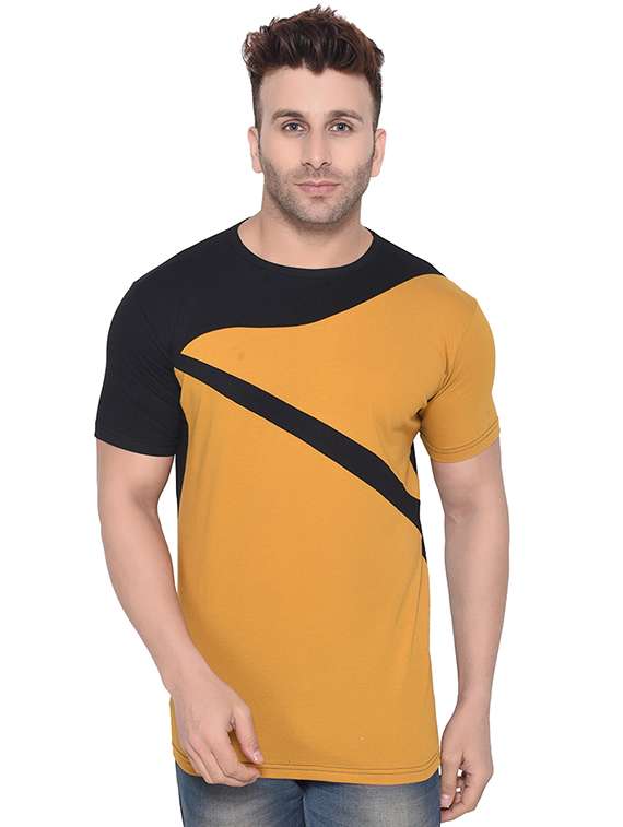 black color block t-shirt
