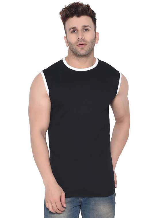 black solid t-shirt 