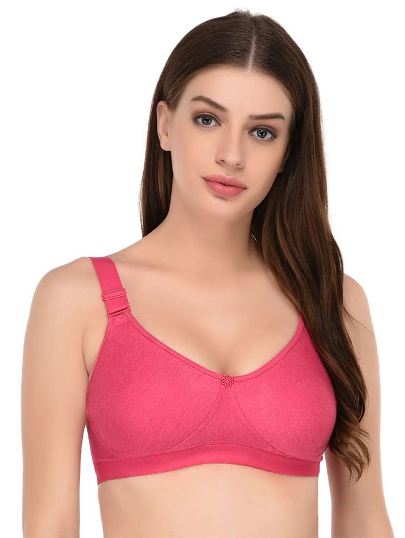 floral patch solid bra 