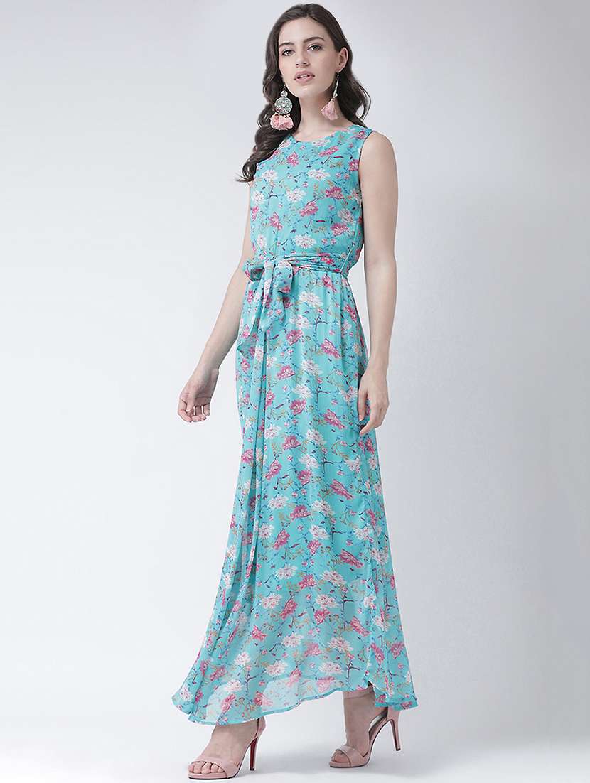 Tie Knot Floral Maxi Dress