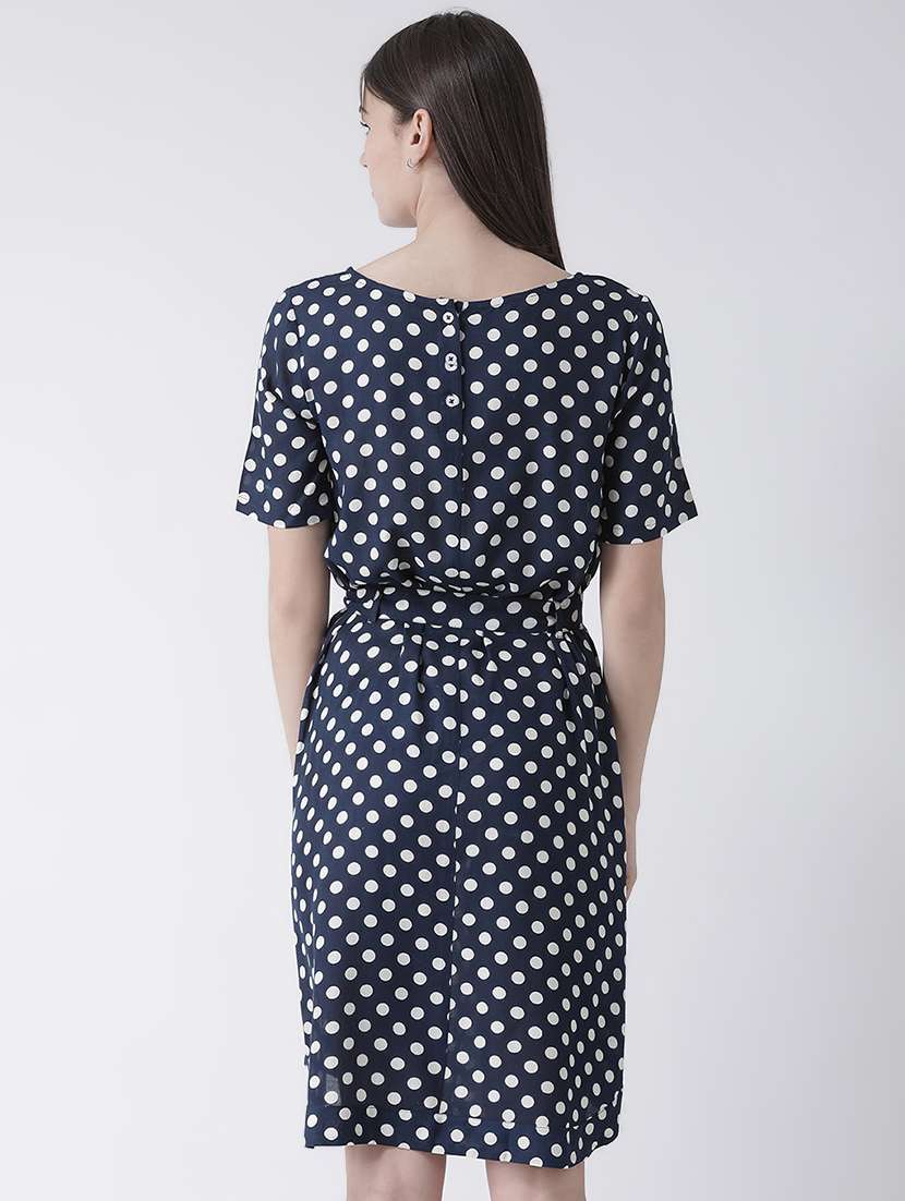tie front polka dot a-line dress - 16483246 -  Standard Image - 2