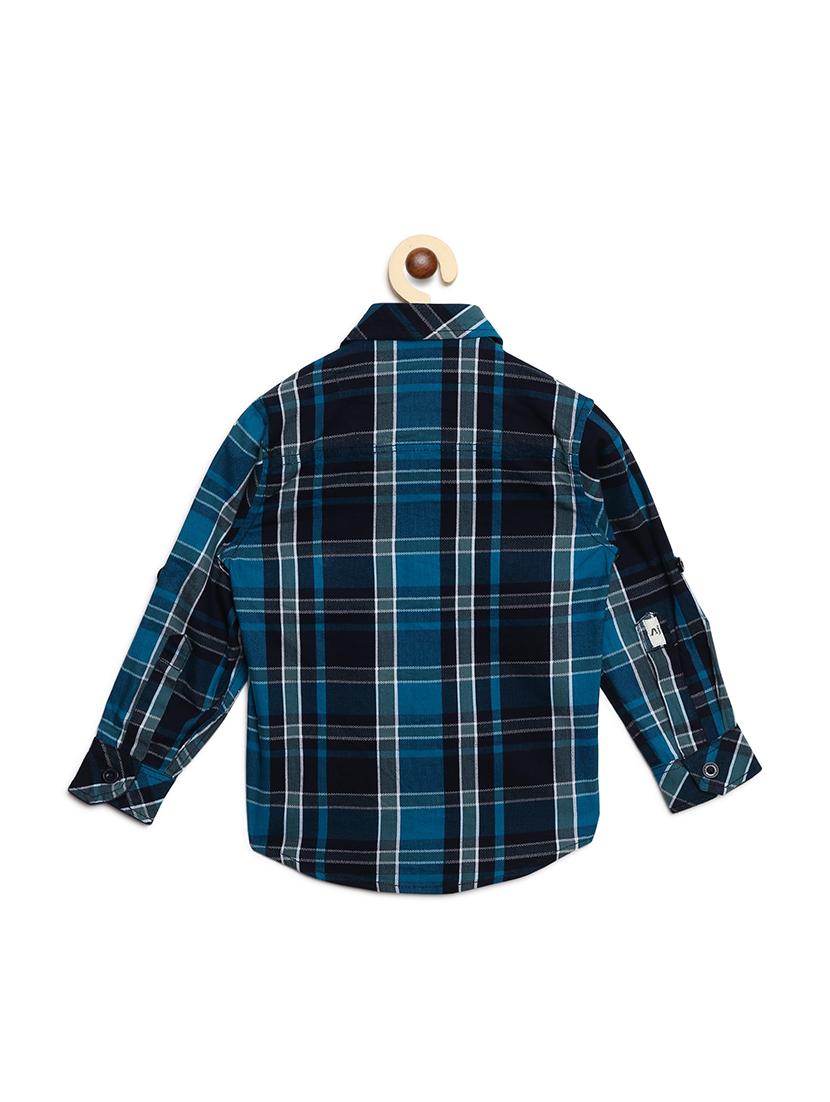 roll up sleeve checkered shirt - 16483320 - Standard Image - 2