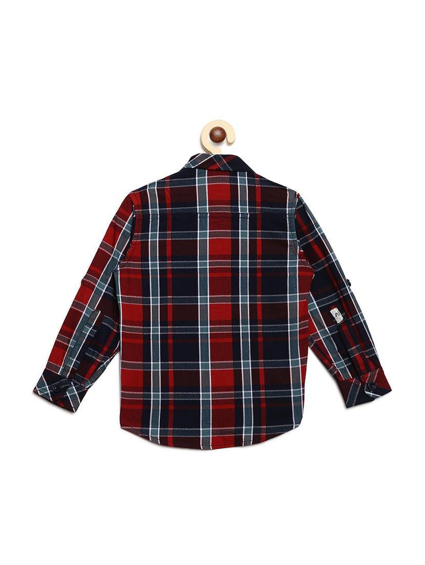 roll up sleeve checkered shirt - 16483321 - Standard Image - 2