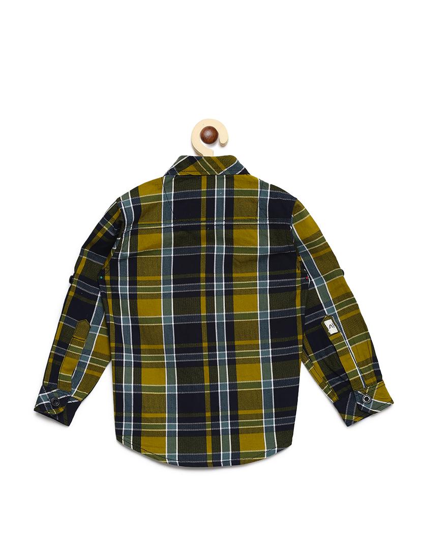 roll up sleeve checkered shirt - 16483322 - Standard Image - 2