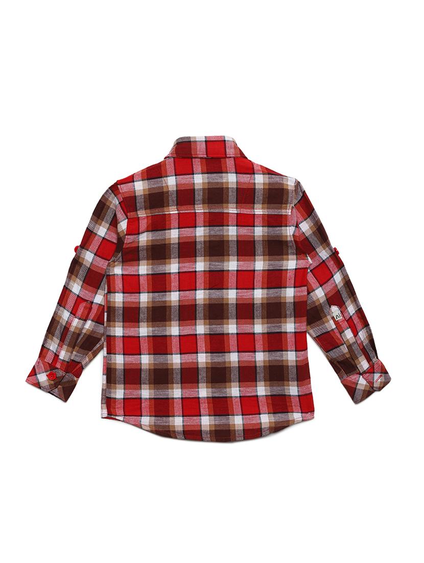 roll up sleeved checkered shirt - 16483331 - Standard Image - 2