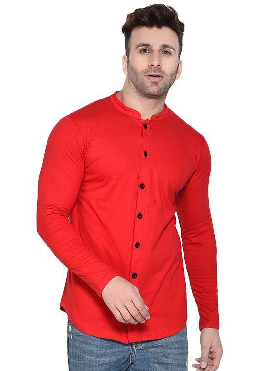 mens solid casual shirt - 16483418 - Zoom Image - 0