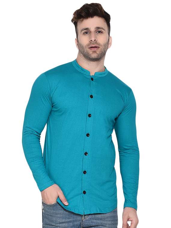 mens solid casual shirt - 16483419 - Zoom Image - 0